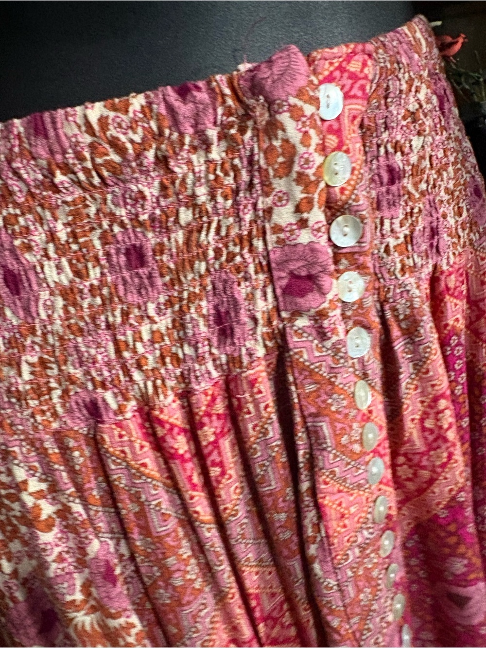 Christian Siriano New York pink paisley mixed-print maxi skirt xl - Picture 6 of 12